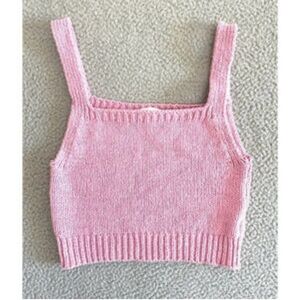 Zara Pink Knit Tank Top